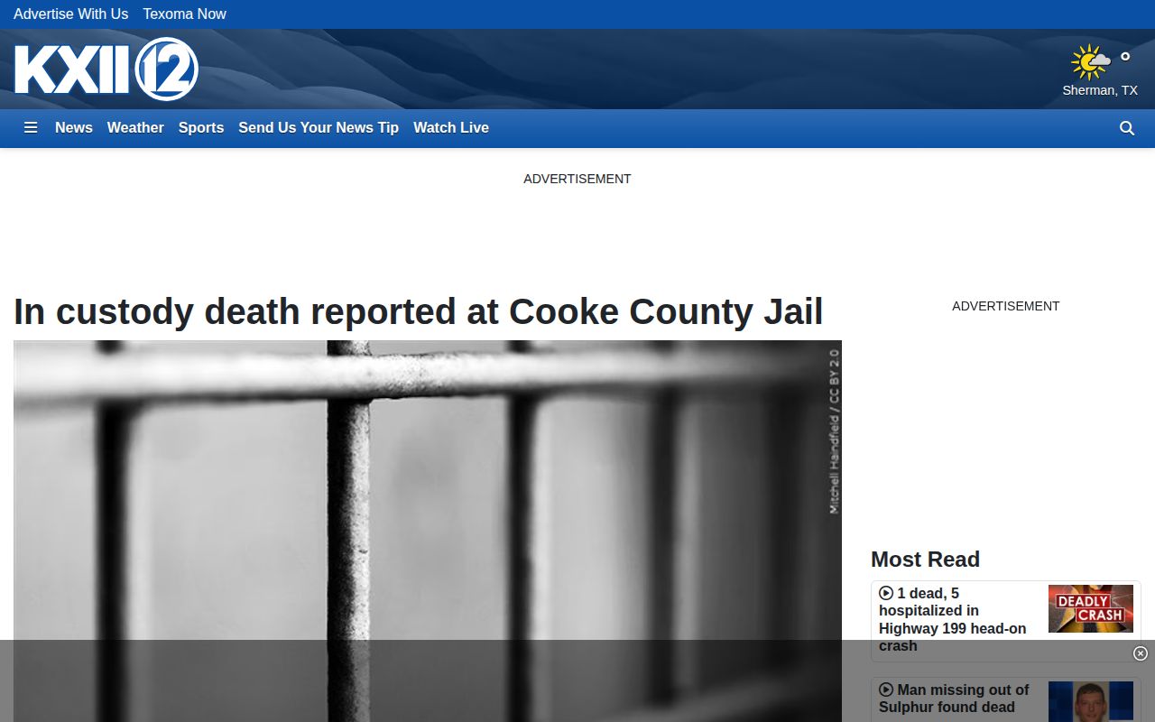 Cooke County jail news photo discovery example for released mugshot research
