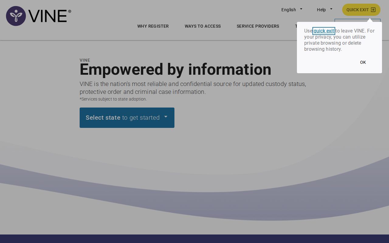 Cooke County VINELink inmate check service overview for release notifications